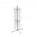 11702-white FixtureDisplays 12 Vertical Pockets White Display, Greeting Post Card Christmas Holiday Spinning Rack Stand w/ Pocket size 5